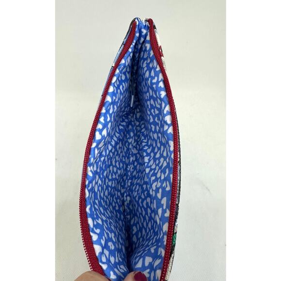 BRIGHTON With Love From Me To You Tom Clancy Sparkle Bow Zip Zipper Pouch Canvas - Picture 5 of 5